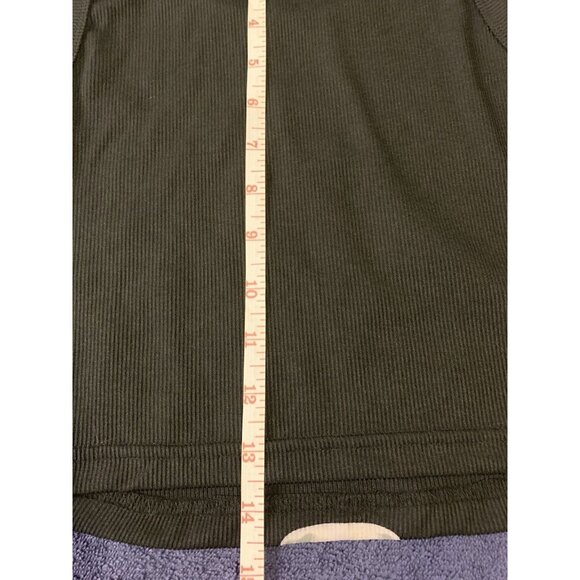 Skeleton Print Ribbed Black Tank Top Crop Top - Picture 4 of 5